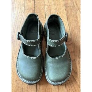 Duckfeet Himmerland Green Leather Mary Jane Flat Shoes Size 39 US 8.5 - 9